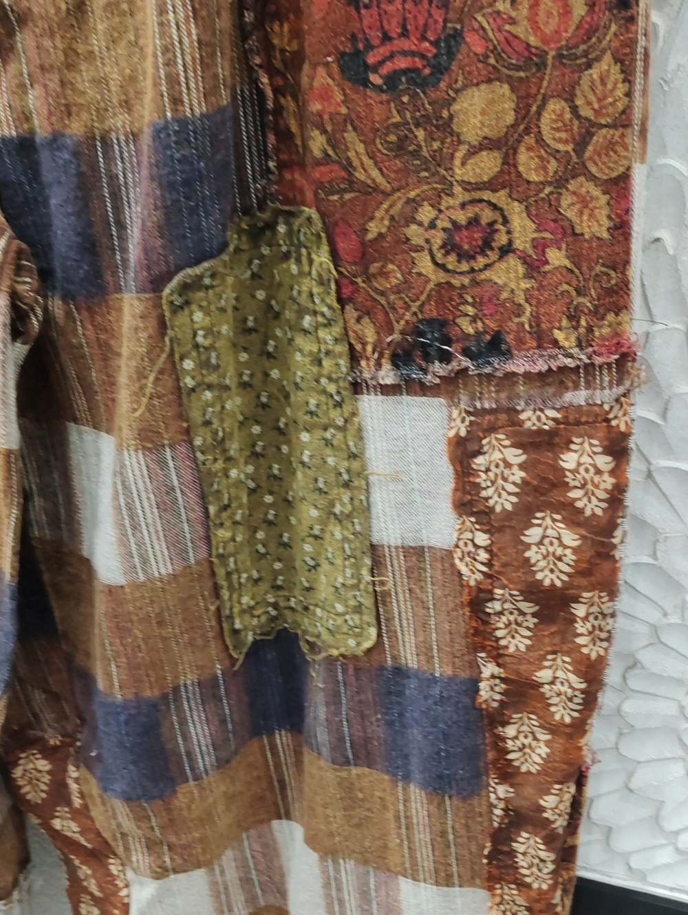 Oli & Hali Brown Multi Patchwork Distressed Vintage Wash Pants - Picture 6 of 8
